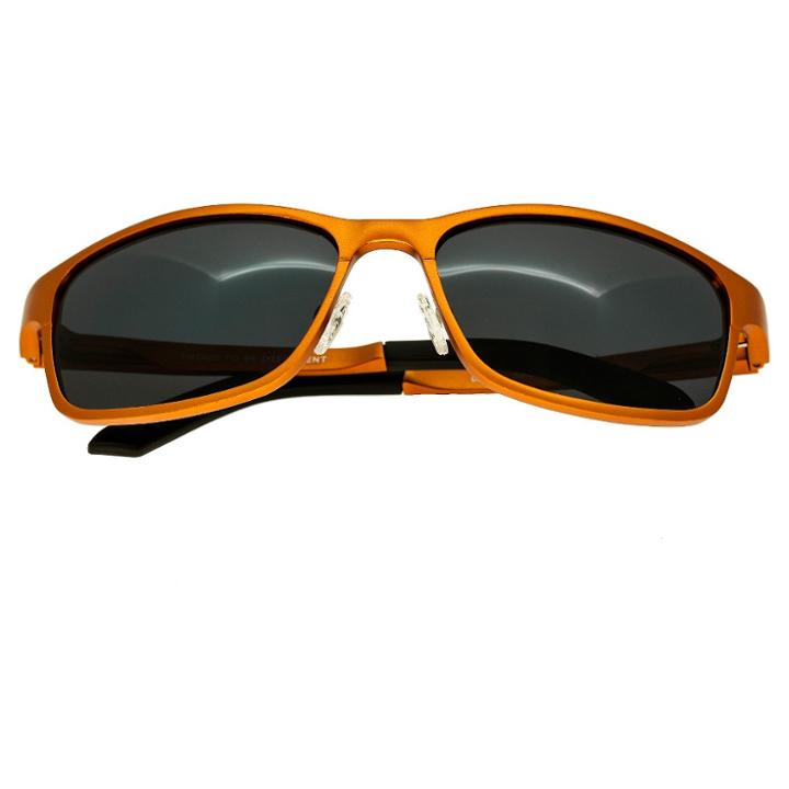 Breed Men's Hydra Polorized Sunglasses With Aluminum Frame And Arms - Orange/black
