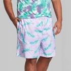 Men's Big & Tall 7 Retro Gators Swim Trunks - Original Use Lilac