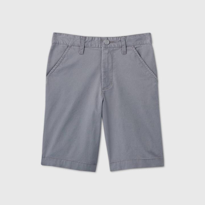 Boys' Flat Front Stretch Uniform Shorts - Cat & Jack Gray