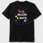 Shinsung Tongsang Men's Short Sleeve 'moon & Back' Graphic T-shirt - Black