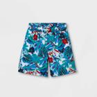 Boys' Leaf Print Swim Trunks - Cat & Jack S, Blue/green/red