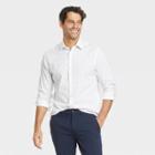 Men's Polka Dots Standard Fit Performance Dress Long Sleeve Button-down Shirt - Goodfellow & Co Light Off-white