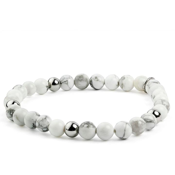 Elya Stainless Steel White Turquoise Beaded Bracelet, Girl's