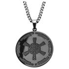 Star Wars Imperial Symbol Stainless Steel Pendant With Chain - Gun Metal (22), Kids Unisex, Black