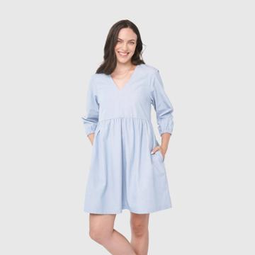 United By Blue Women's Gathered Dress - Indigo