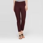 Women's Regular Fit High-rise Skinny Ankle Pants - A New Day Burgundy (red)