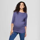 Maternity Snap Shoulder Sweatshirt - Isabel Maternity By Ingrid & Isabel Purple M, Infant Girl's