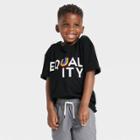 No Brand Pride Kids' Equality Short Sleeve Round Neck T-shirt - Black