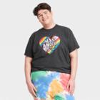 Ev Lgbt Pride Pride Gender Inclusive Adult Extended Size 'mas Amor' Short Sleeve Graphic T-shirt - Charcoal Gray