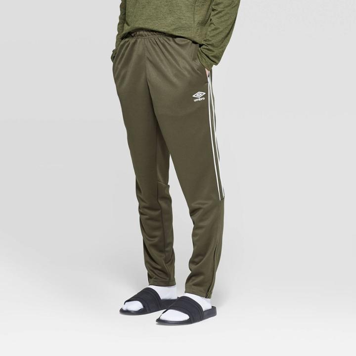 Umbro Men's Training Pants - Olive Night/white M, Size: Medium, Green Black/white