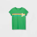 Girls' Rainbow Shamrock Graphic Short Sleeve T-shirt - Cat & Jack Green