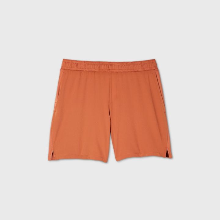 Men's Knit Woven Shorts - All In Motion Rust