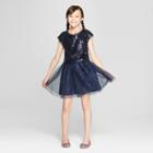 Zenzi Girls' 2pc Dressy Dress Set - Navy