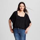 Women's Flutter Sleeve Top - Universal Thread Black