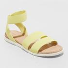 Women's Esme Elastic Ankle Strap Sandals - A New Day Yellow