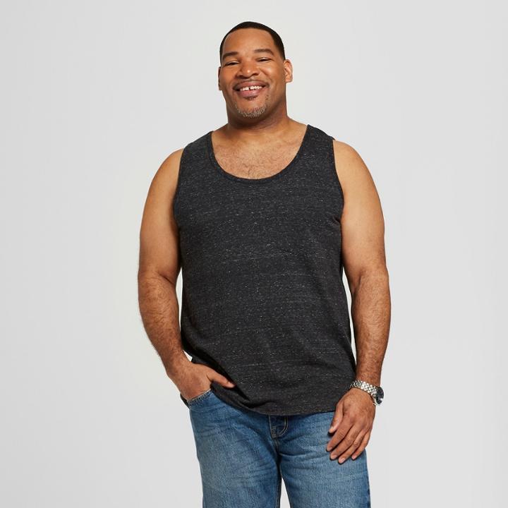 Men's Big & Tall Novelty Tank Top - Goodfellow & Co Black
