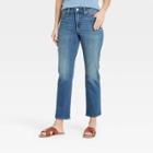 Women's High-rise Slim Straight Fit Cropped Jeans - Universal Thread Medium Wash