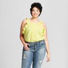 Women's Plus Size Ruffle Tank - Universal Thread Yellow