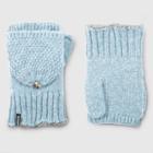 Isotoner Women's Recycled Knit Flip Top Mittens - Blue