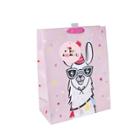 Spritz Llama Print Gift Bag Pink -