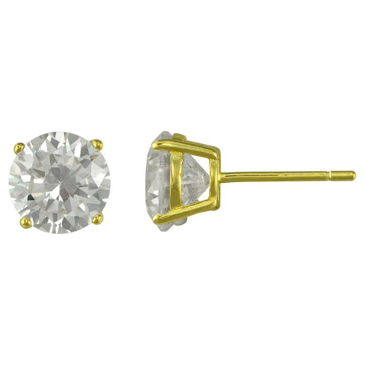 Target Round Stud Earring - Gold