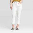 Women's High-rise Straight Cropped Jeans - Universal Thread White
