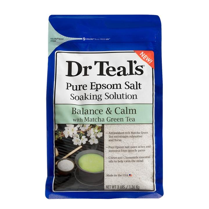 Dr Teal's Pure Epsom Salt Balance & Calm Matcha Green Tea Soaking Solution