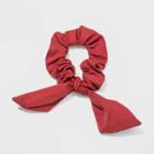 Cotton Woven Fabric Twister With Twist Front Knot Hair Elastics - Universal Thread Rust, Women's, Red
