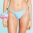 Women's Side-tie Gingham Bikini Bottom - Stoney Clover Lane X Target Blue Xxs