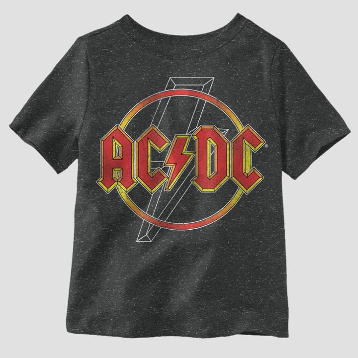 Toddler Boys' Ac/dc Short Sleeve T-shirt - Charcoal