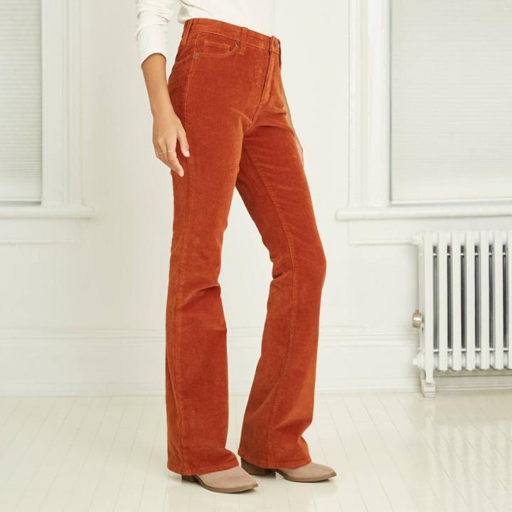Women's High-rise Flare Corduroy Pants - Universal Thread Rust