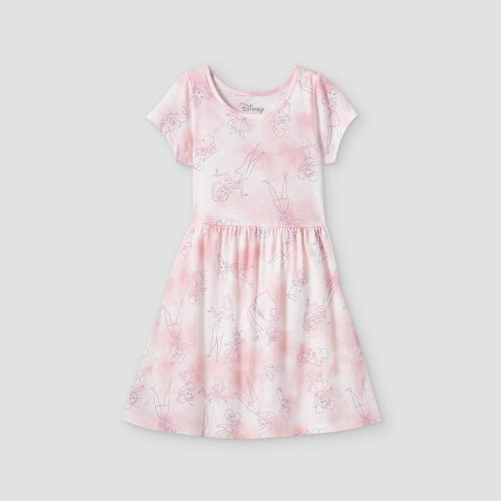 Girls' Disney Proud Family Skater Dress - Pink/white