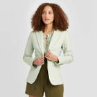 Women's Long Sleeve Blazer - A New Day Mint 2, Women's, Green