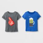 Toddler Boys' 2pk Dad Pack Short Sleeve T-shirt - Cat & Jack Blue