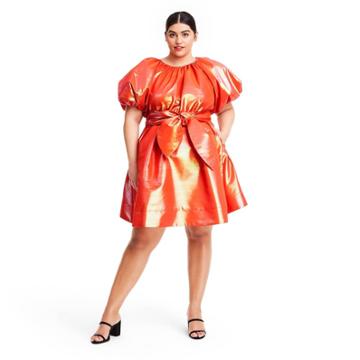 Plus Size Puff Sleeve Volume Dress - Christopher John Rogers For Target Orange