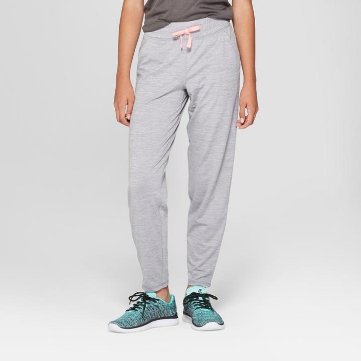Girls' Lightweight Warm-up Pants - C9 Champion Concrete Gray Heather M, Concrete Heather