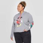 Disney Women's Mickey Hooded Sweatshirt Plus Size (juniors') - Gray