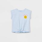 Toddler Girls' Tie-front T-shirt - Cat & Jack Blue