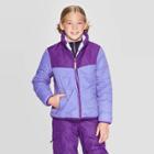 Girls' Reversible Puffer Jacket - C9 Champion Purple S, Girl's,