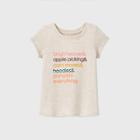 Toddler Girls' Short Sleeve Fall Things T-shirt - Cat & Jack Cream