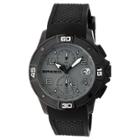 Men's Breed Raylan Full-function Chronograph Contour Silicone Strap Watch-black/gray, Black Grey