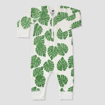 Layette By Monica + Andy Baby Under The Palms Romper - Green