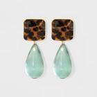 Target Teardrop Earrings - A New Day Green
