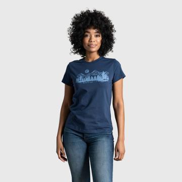 Women's United By Blue Stargaze Mountain Short Sleeve Graphic T-shirt - Moonlit Ocean