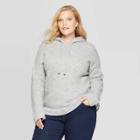 Women's Plus Size Long Sleeve Crewneck Pullover Hoodie - Ava & Viv Heather Gray 3x, Women's, Size: