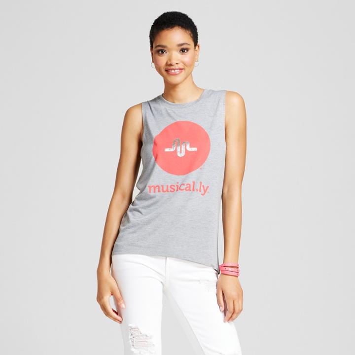 Women's Musical.ly Graphic Tank Top Gray