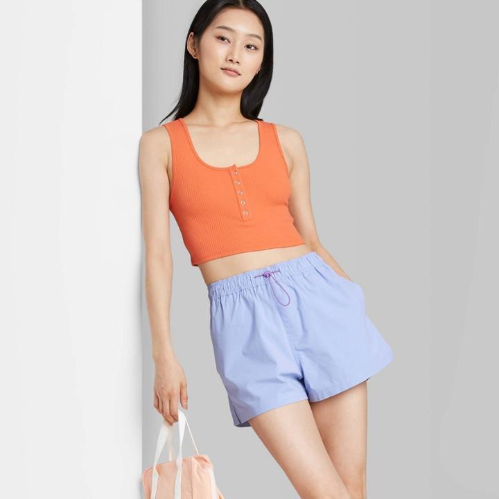 Women's High-rise Trek Shorts - Wild Fable Azure
