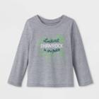 Toddler Girls' 'luckiest Shamrock' Long Sleeve Graphic T-shirt - Cat & Jack Gray