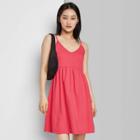 Women's Sleeveless French Terry Leisure Dress - Wild Fable Berry