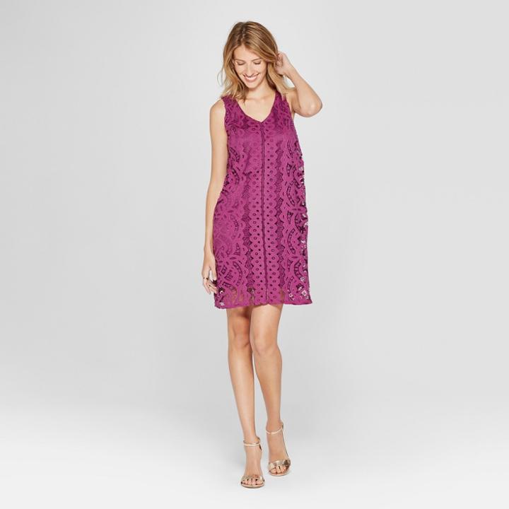 Women's Lace Swing Dress - Lux Ii - Purple
